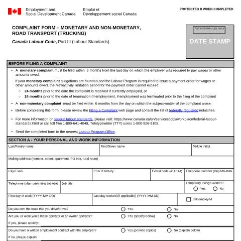 Document preview: Understanding Your Rights with the LAB1188 Complaint Form — Work & employment (CERFA n°LAB1188)