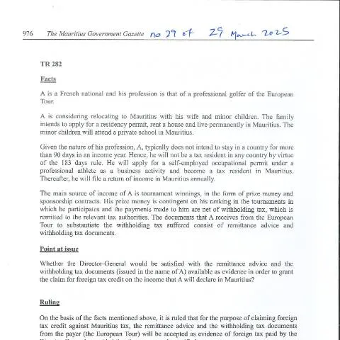 Document preview: A Comprehensive Guide to the TR 282 Form in Mauritius — Government & admin (TR282)