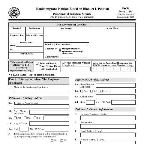 Document preview: Unlocking Employment Opportunities with USCIS Form I-129S — Immigration & visas (CERFA n°I-129S)