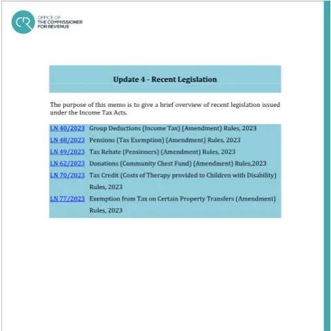 Document preview: Your Guide to the 2023 Income Tax Update Form — Taxes (CERFA n°update-4---april-2023)