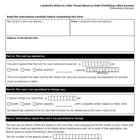 Document preview: Understanding the Landlord's Notice to New Tenants About Rent Increase — Housing