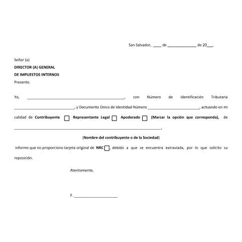 Vista previa del documento Reposición de Tarjeta IVA: Formato Extravío PMHDC8278 — Impuestos (CERFA n°PMHDC8278)