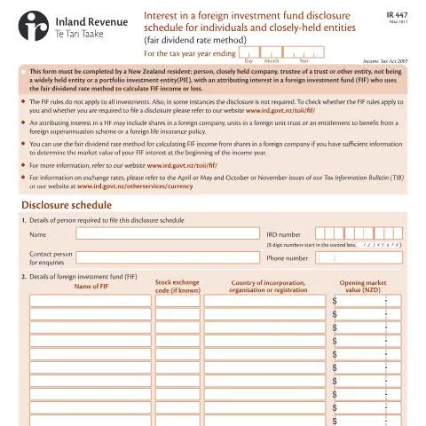 Document preview: Essential Guide to Filing IR447 for Foreign Investments — Taxes (CERFA n°IR447)