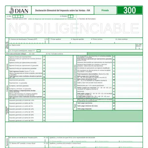 Vista previa del documento Importancia de la Declaración Bimestral del IVA en Colombia — Impuestos (CERFA n°F300-2008)