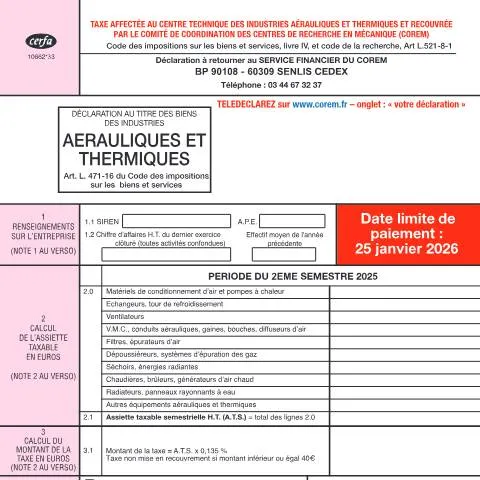 Aperçu du document Financement du Cetiat : comprendre cette taxe sectorielle obligatoire — Démarches administratives (CERFA n°10662*32)