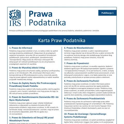 Document preview: Navigating Your Tax Rights with IRS Publication p1pl — Taxes (CERFA n°PUB-1PL)