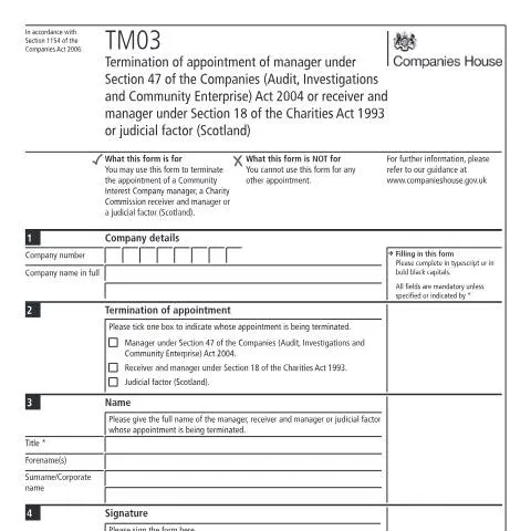 Document preview: Guide to Terminating CIC Manager and Charity Receiver Appointments — Government & admin