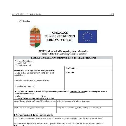 Document preview: A BETÉTLAP szerepe a külföldi munkavállalásban — Adminisztratív ügyintézés