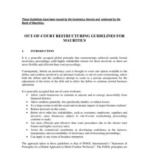 Document preview: Navigating Financial Distress with the NIPG Document — Government & admin (NIPG)