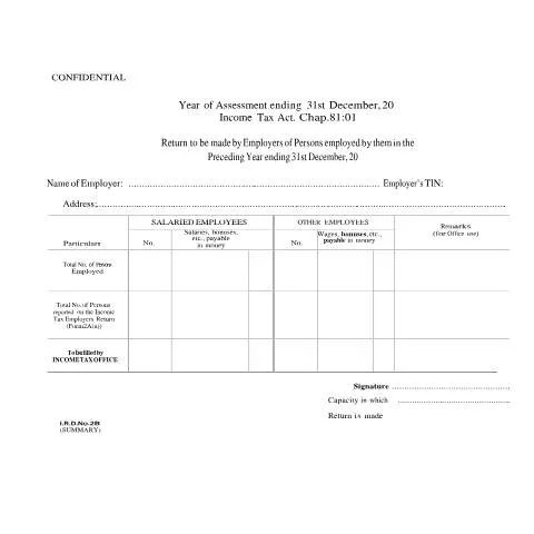Document preview: Understanding Form 2B: The Employer's Income Tax Return in Guyana — Taxes
