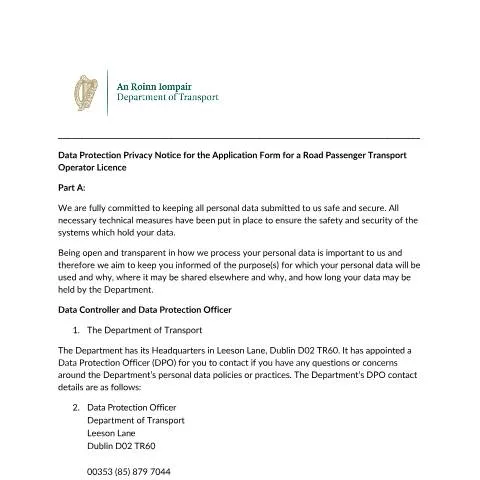 Document preview: Navigating Data Protection for Transport Operators — Government & admin