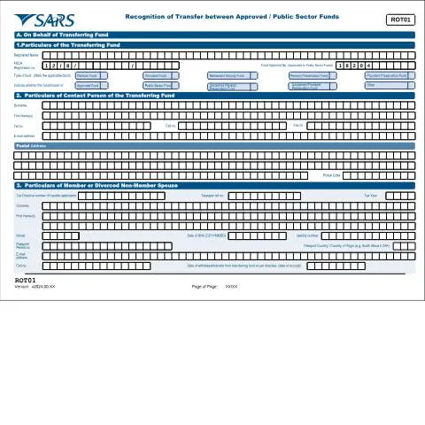 Document preview: Navigating the ROT01 Form for Pension Transfers — Government & admin (CERFA n°ROT01)
