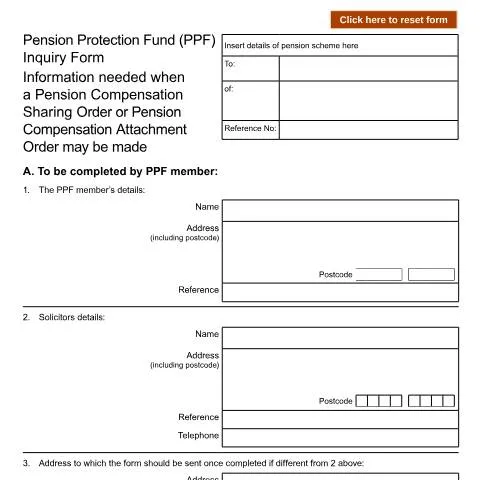 Document preview: Understanding Form PPF in Pension Compensation Sharing — Government & admin