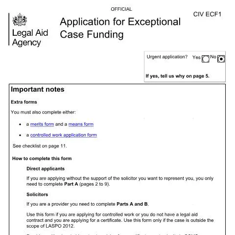 Document preview: Exceptional Case Funding: When Standard Legal Aid Isn't Available — Legal & justice