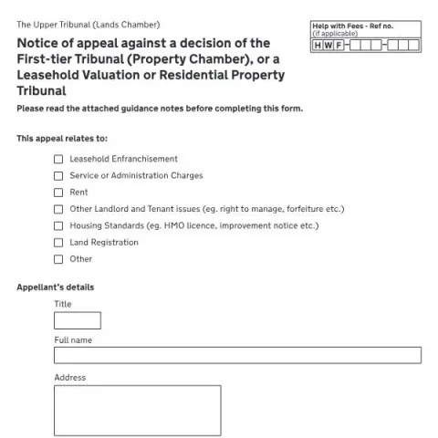 Document preview: Understanding the Notice of Appeal Form T601 for Property Disputes in — Legal & justice (T601)