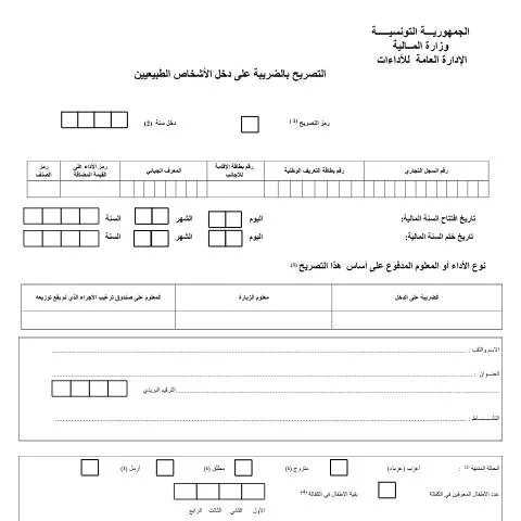 Aperçu du document Comprendre la déclaration de revenus en Tunisie — Démarches administratives