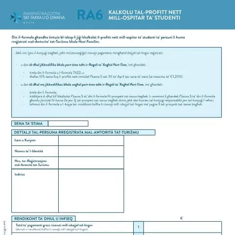 Document preview: Understanding RA Forms for Income Tax in Malta — Taxes (CERFA n°mtca-ra6-mlt-eng3ac0d07f-a086-43ae-97f6-228c790dfdd6)