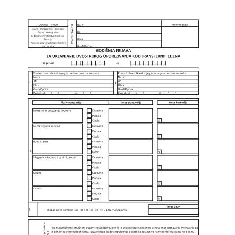 Document preview: Obrazac TP-900: Ključni dokument za pravne osobe — Porezi i fiskalnost (CERFA n°TP-900)