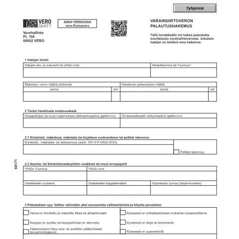Document preview: Varainsiirtoveron palautushakemus (6017) - Opas — Verot & verotus (CERFA n°Vero 6017)
