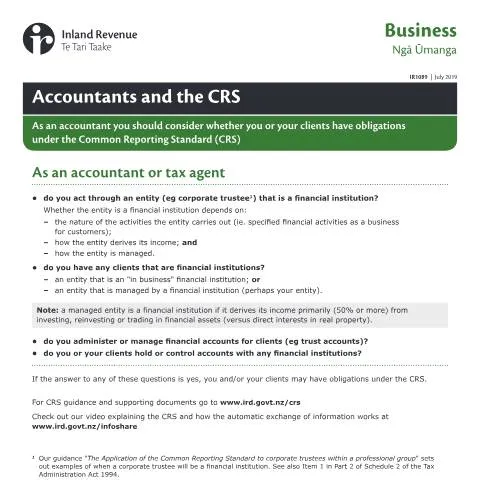 Document preview: The Essential Role of IR1089 for New Zealand Accountants — Government & admin (CERFA n°IR1089)