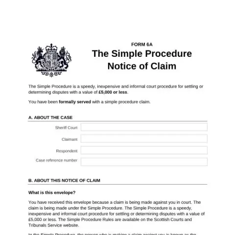 Document preview: Understanding the Scottish Courts and Tribunals Service Form 6A — Legal & justice (Form 6A)