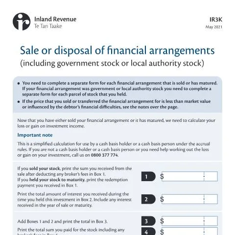 Document preview: Understanding the IR3K Form for Financial Transactions — Taxes (CERFA n°IR3K)