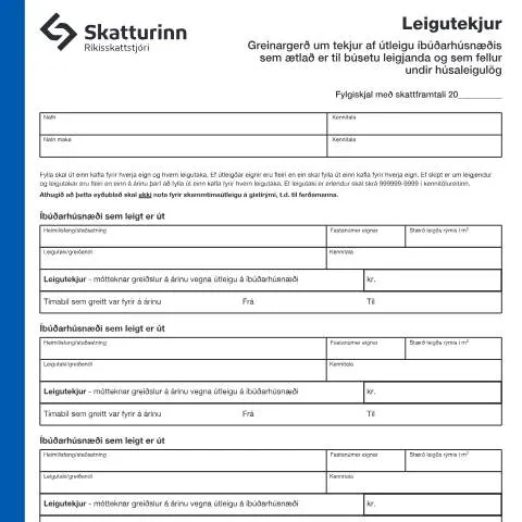 Document preview: Leigutekjur: Skref til réttrar skattaskyldu — Íbúð (CERFA n°RSK 3.25)