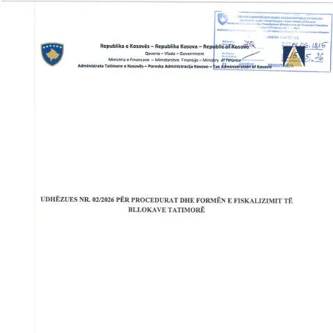 Document preview: Procedurat e Fiskalizimit të Bllokave Tatimorë në Kosovë — Tatime & fiskalitet