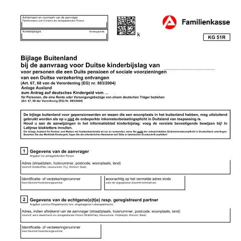 Dokumentvorschau: Das Formular kg51r-nl-anlageausland: Ein Leitfaden für Antragsteller — Familie (CERFA n°kg51r-nl-anlageausland_ba035145)