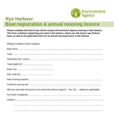 Document preview: Essential Guide to Boat Registration in Rye Harbour — Government & admin