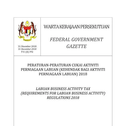 Document preview: Panduan Lengkap Peraturan Cukai Aktiviti Perniagaan Labuan — Proses pentadbiran