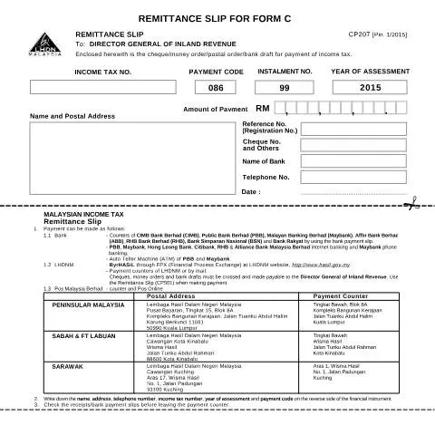 Document preview: Mengapa Slip Remittance CP207 Penting untuk Perniagaan? — Perniagaan & profesional (CERFA n°CP207)