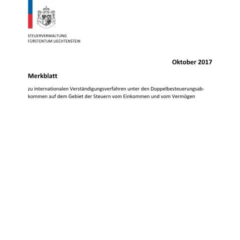 Dokumentvorschau: Wichtige Informationen zum internationalen Verständigungsverfahren — Steuern (CERFA n°int_mb_mutualagreementprocedure)