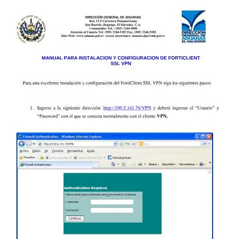 Vista previa del documento Guía Completa para la Instalación del Cliente Fortinet VPN — Trámites administrativos (CERFA n°PMHDC8306)