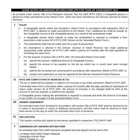 Document preview: Panduan Lengkap Borang Kembali yang Dipinda CPP 2019 — Proses pentadbiran (CERFA n°BE)