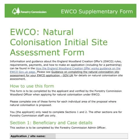 Document preview: Understanding Natural Colonisation in England's Woodlands — Environment & energy