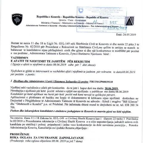 Document preview: Rëndësia e Formularit për Vazhdimin e Njoftimit të Jashtëm — Punë & punësim