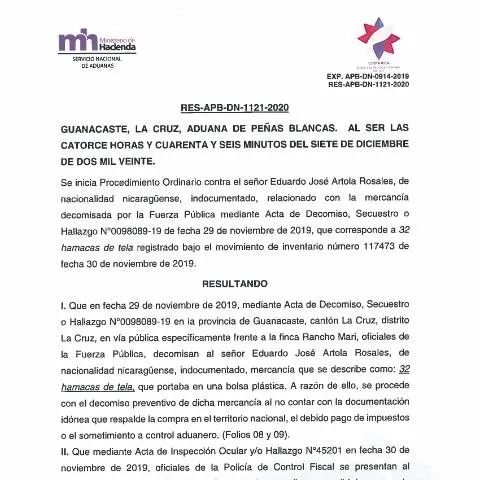 Vista previa del documento Desenlace de la Obligación Tributaria Indocumentada en Costa Rica — Impuestos (CERFA n°RES-APB-DN-1121-2020.ExpedienteAPB-DN-0914-2019.ObligadoTributarioIndocumentado)