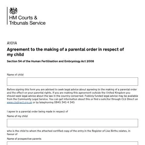 Document preview: Understanding the Parental Order Agreement under Section 54 of the — Family