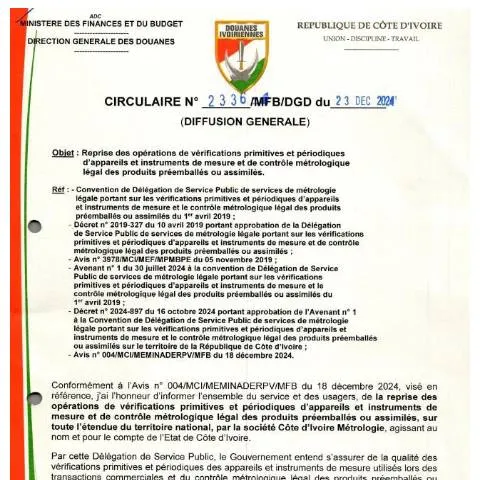 Aperçu du document Comprendre le Document Douanier C 2336 en Côte d'Ivoire — Démarches administratives