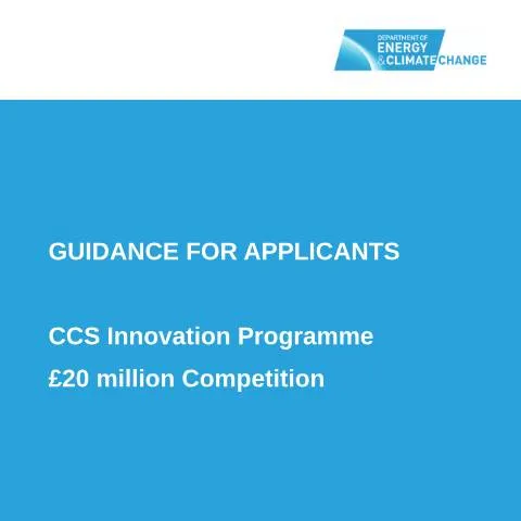Document preview: Unlocking Carbon Capture Potential with the CCS Innovation Programme — Government & admin