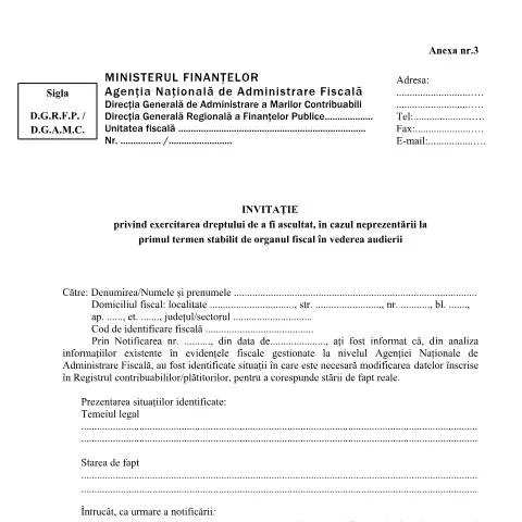 Document preview: Exercitarea dreptului de a fi ascultat în fiscalitate — Formalități administrative (CERFA n°A3_OPANAF_3792_2024)