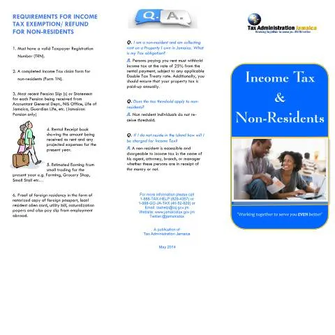 Document preview: Understanding the Income Tax and Non-Residents Form in Jamaica — Taxes (CERFA n°it_and_non_residents)