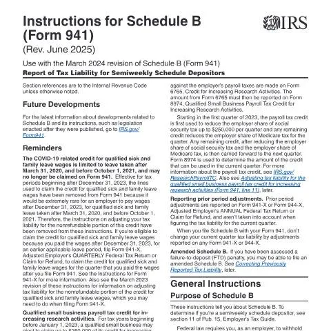 Document preview: Mastering Schedule B: Essential Insights for Employers — Taxes (CERFA n°INST-941SB)