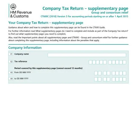 Document preview: Understanding CT600C: Group Relief for UK Corporation Tax — Taxes