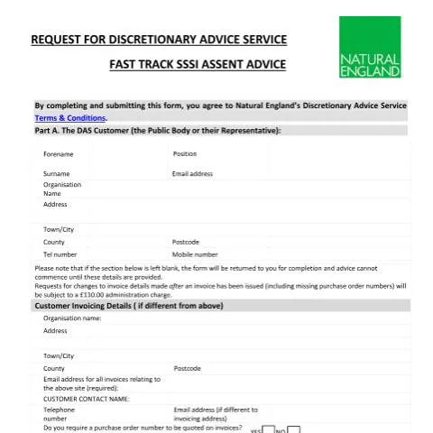 Document preview: Streamlining SSSI Assent Requests with Fast-Track Advice — Government & admin