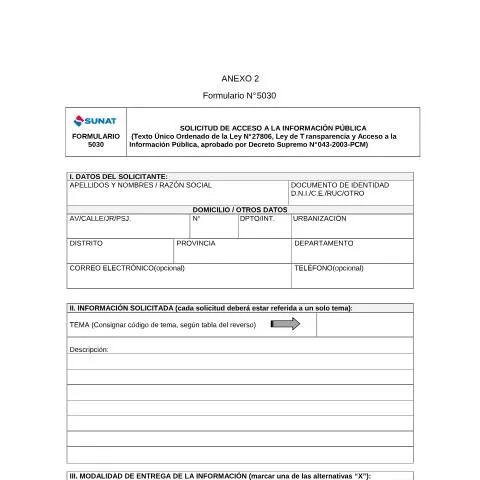 Vista previa del documento Acceso a la Información Pública: Herramienta de Transparencia — Trámites administrativos (CERFA n°5030)