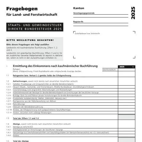Dokumentvorschau: Fragebogen für Land- und Forstwirtschaft 2025: Steuerliche — Steuern (18)