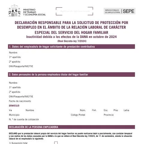 Vista previa del documento Protección por Desempleo en el Servicio del Hogar Familiar — Impuestos