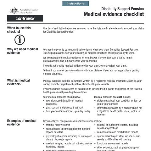 Document preview: Essential Guide to the SA473 Medical Evidence Checklist — Health (CERFA n°SA473)